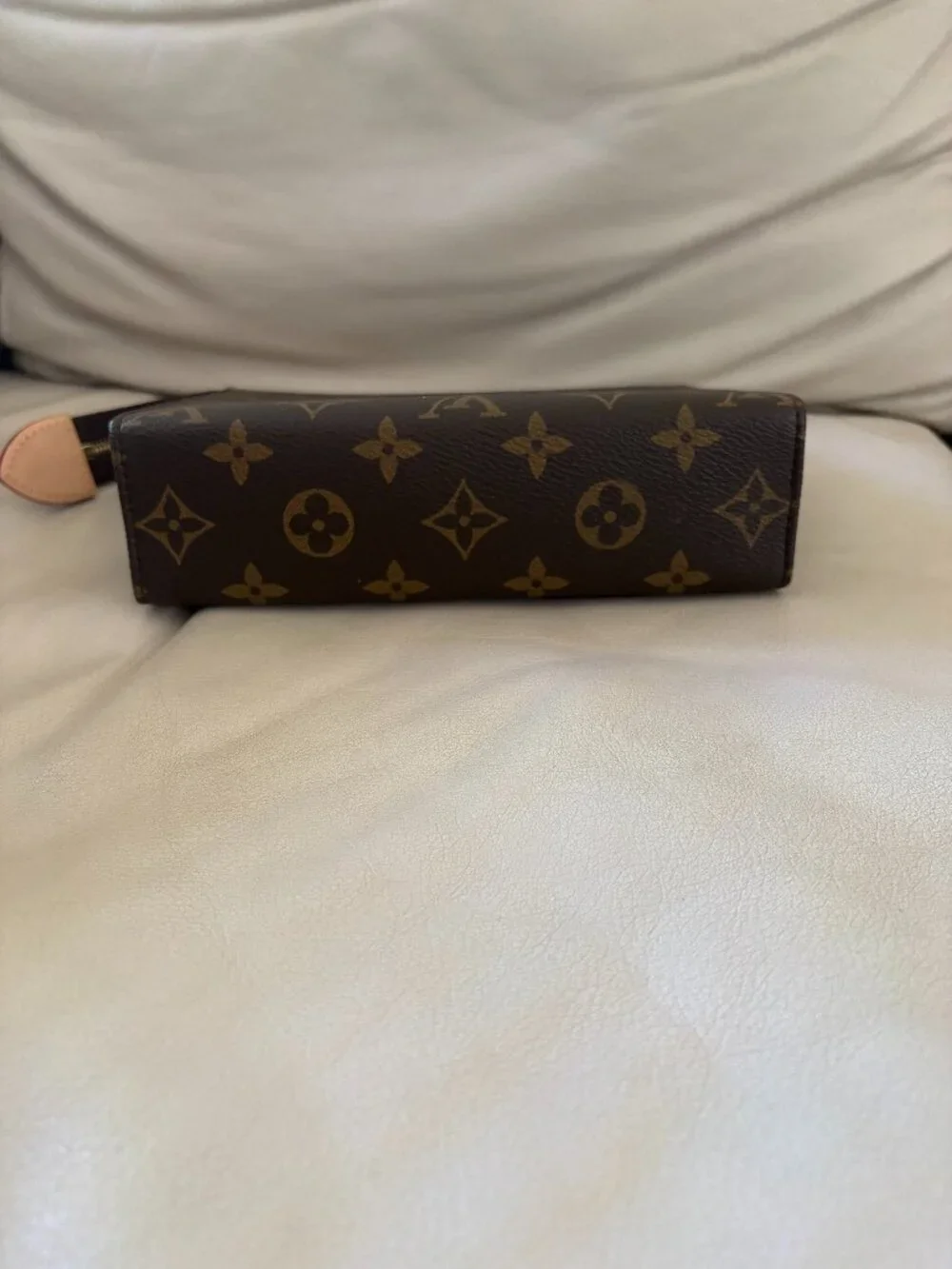 New Luxury Zippy Bunny Tan and Brown Zip Clutch Pouch Made in France